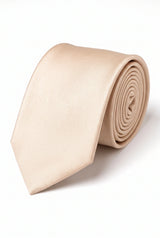 Beige heren stropdas met patroon