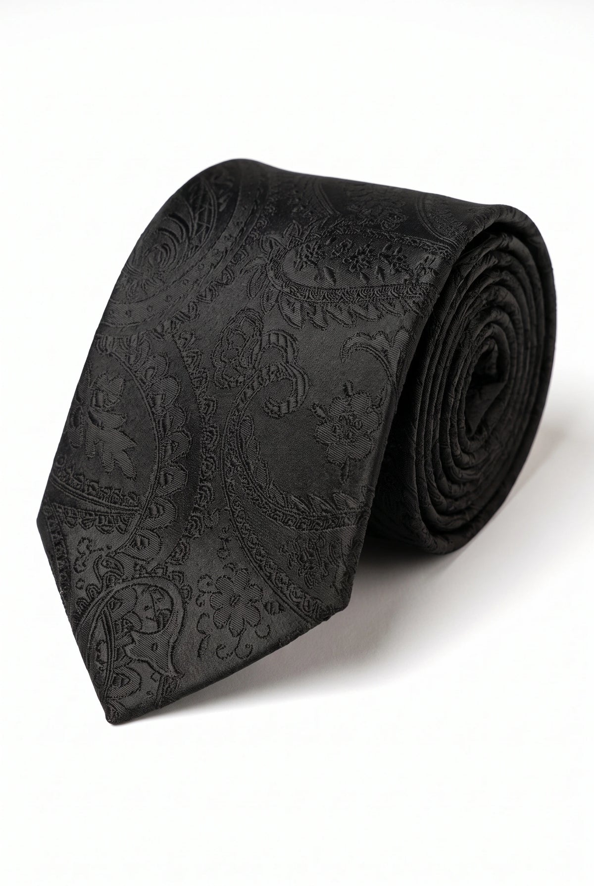 Cadeauset met zwarte paisley stropdas voor heren