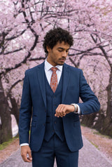 Bronzen heren das met paisley-patroon