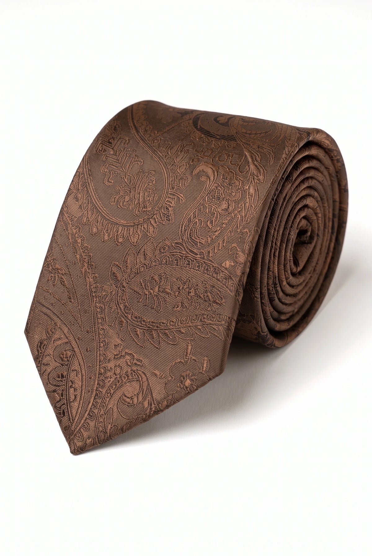 Cadeauset met bruine paisley stropdas voor heren