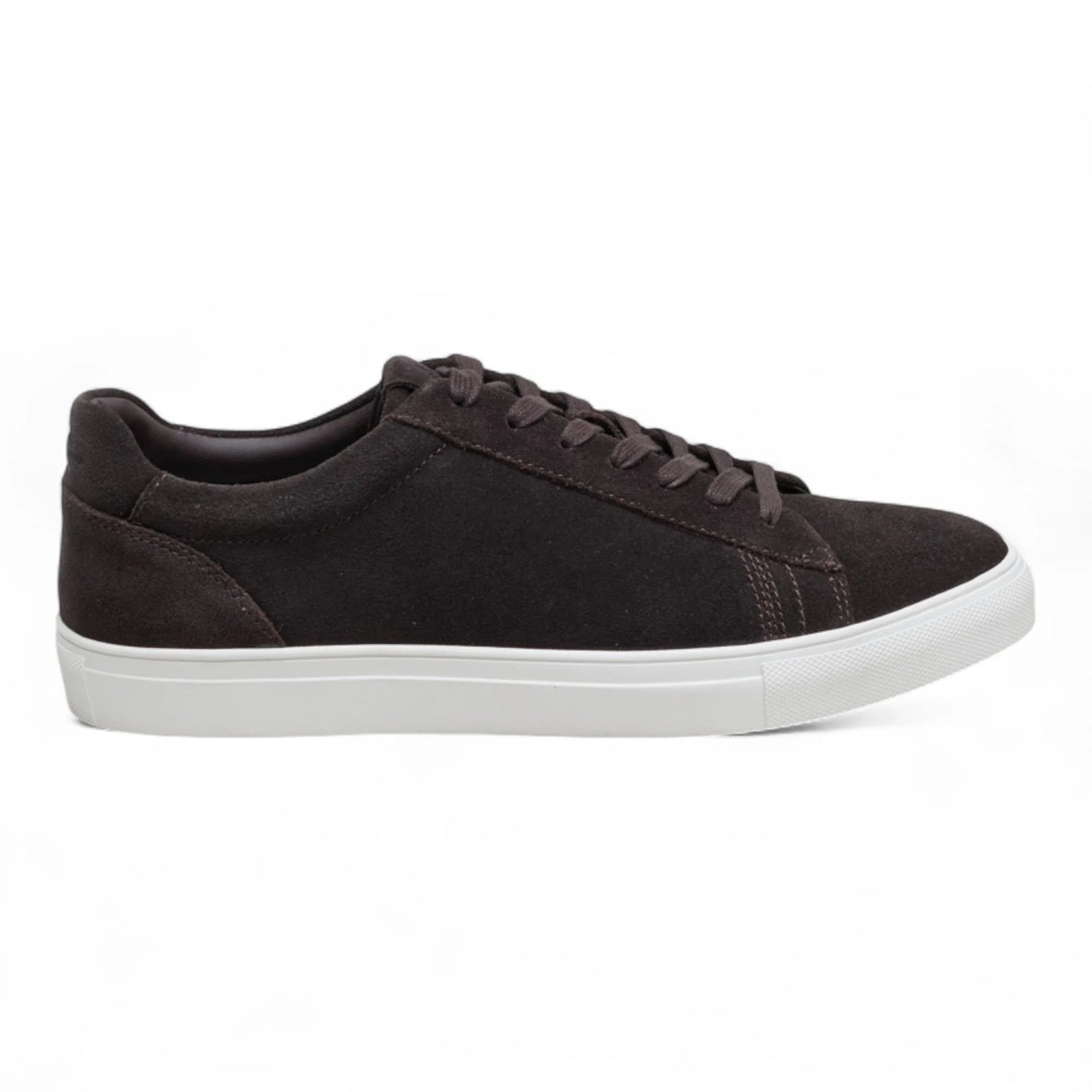 Bruine suède leren casual sneakers voor heren met vetersluiting