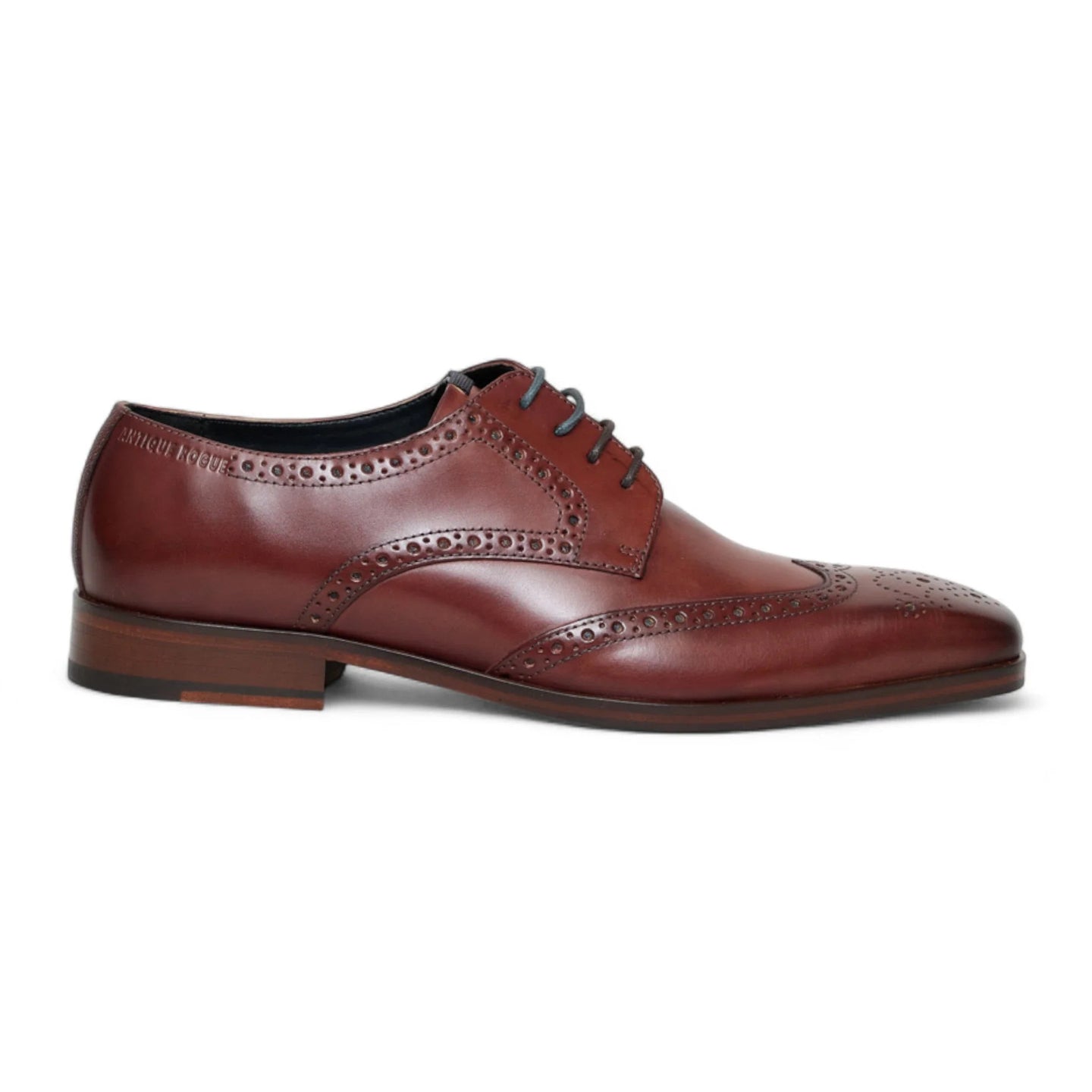 Bordeauxrode leren klassieke formele veterschoenen voor heren