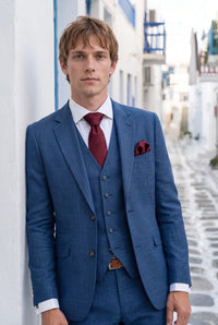 Cadeauset met bordeauxrode paisley stropdas voor heren