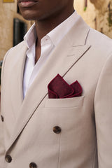 Herenpochet van bordeauxrode tweedwolmix