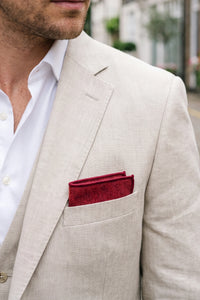 Herenpochet van bordeauxrode tweedwolmix