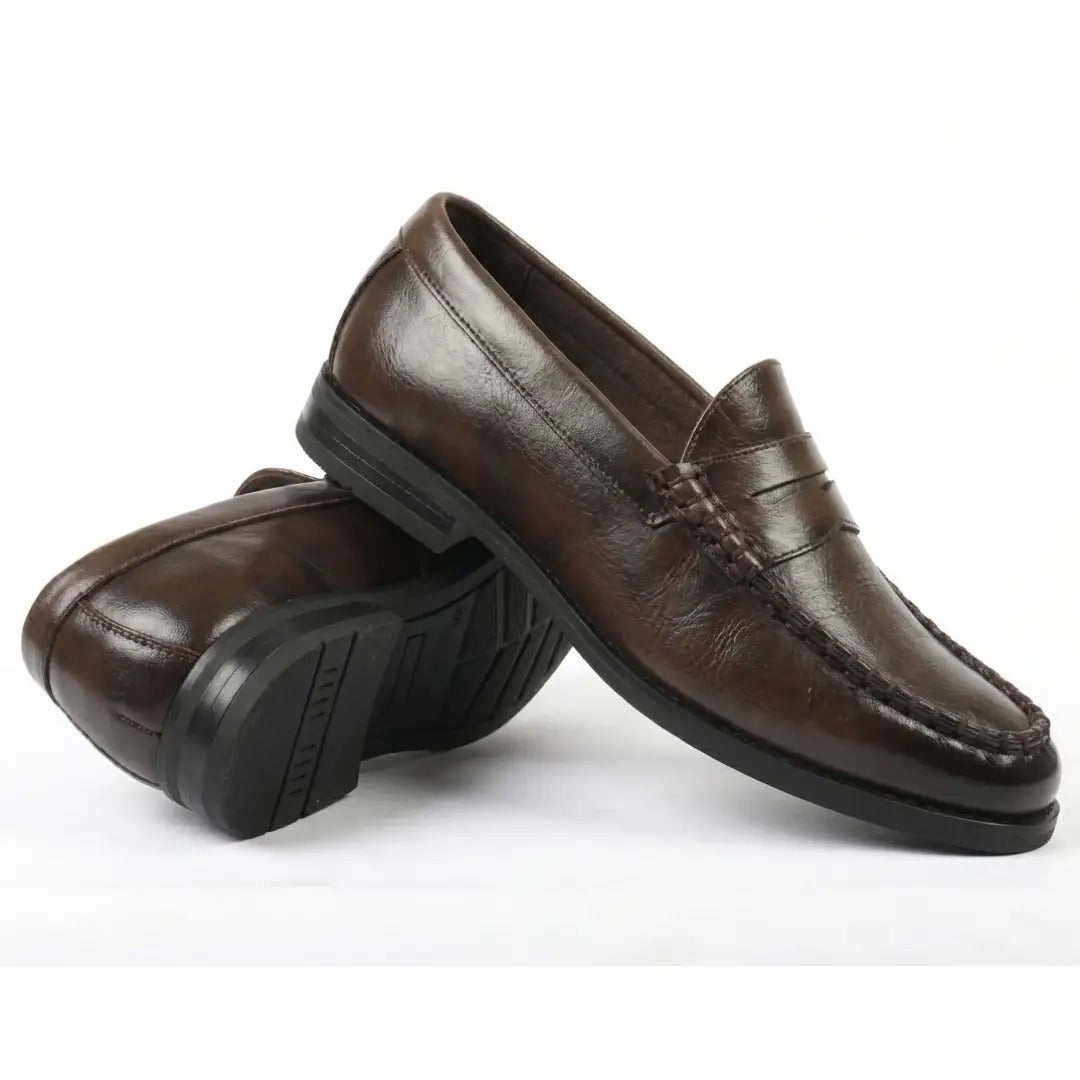 Klassieke Penny loafers voor heren van PU-leer