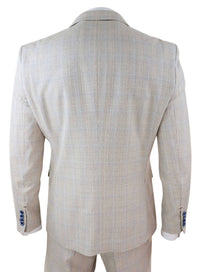 Mens Cream 3 Piece Wedding Suit - Cavani Caridi