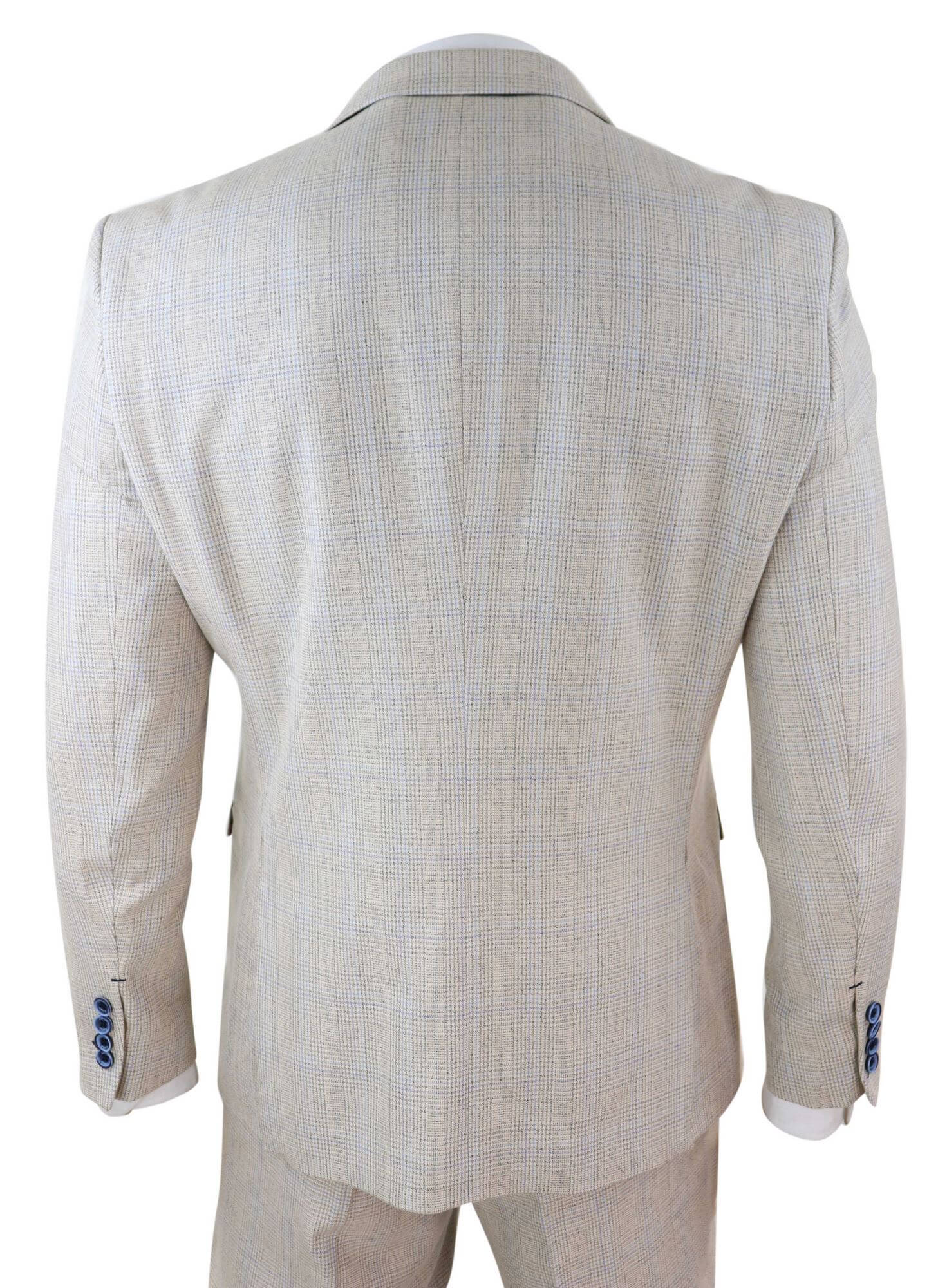 Mens Cream 3 Piece Wedding Suit - Cavani Caridi