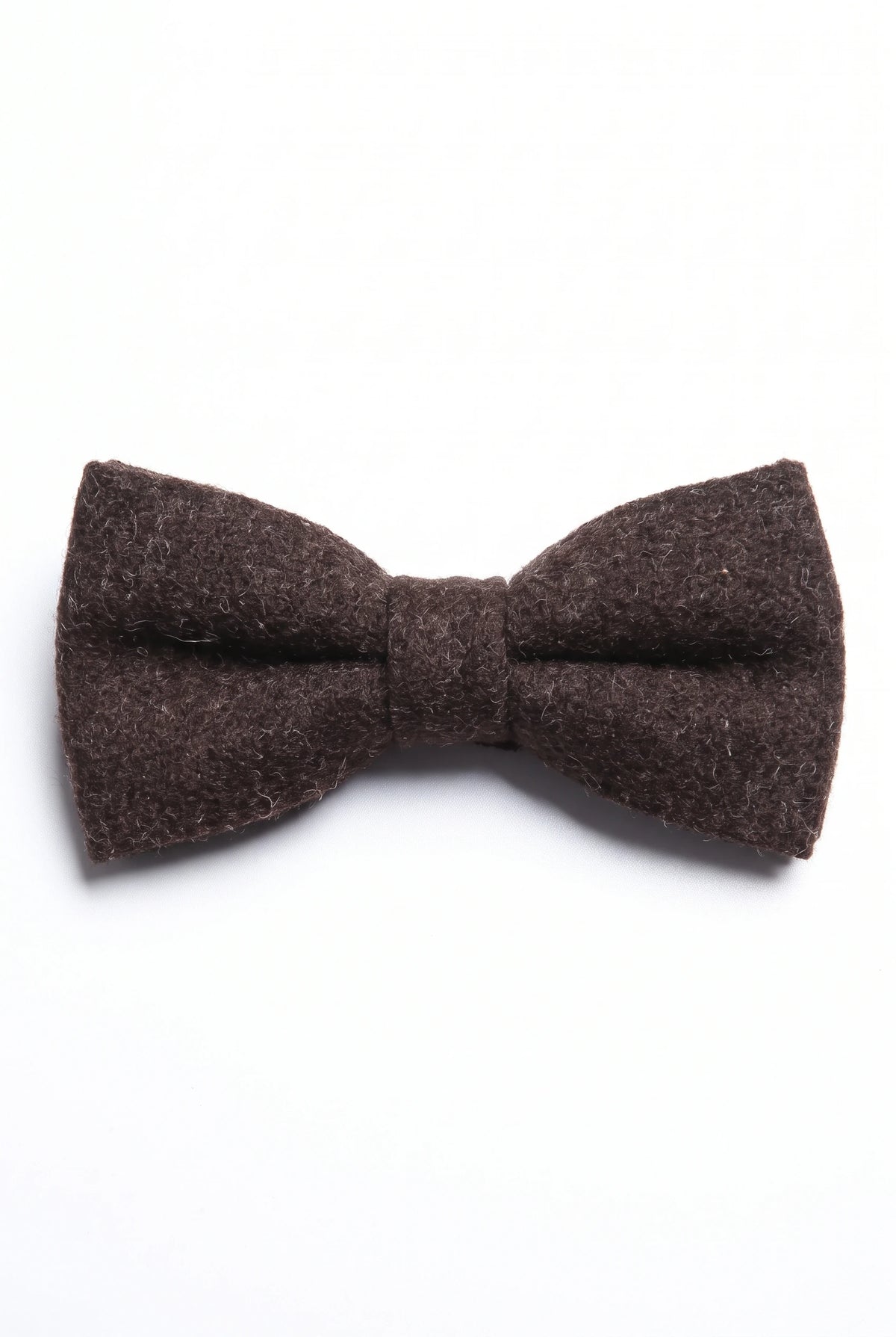 Donkerbruine tweed vlinderdas voor heren