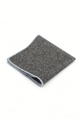 Donkergrijze tweed pochet voor heren