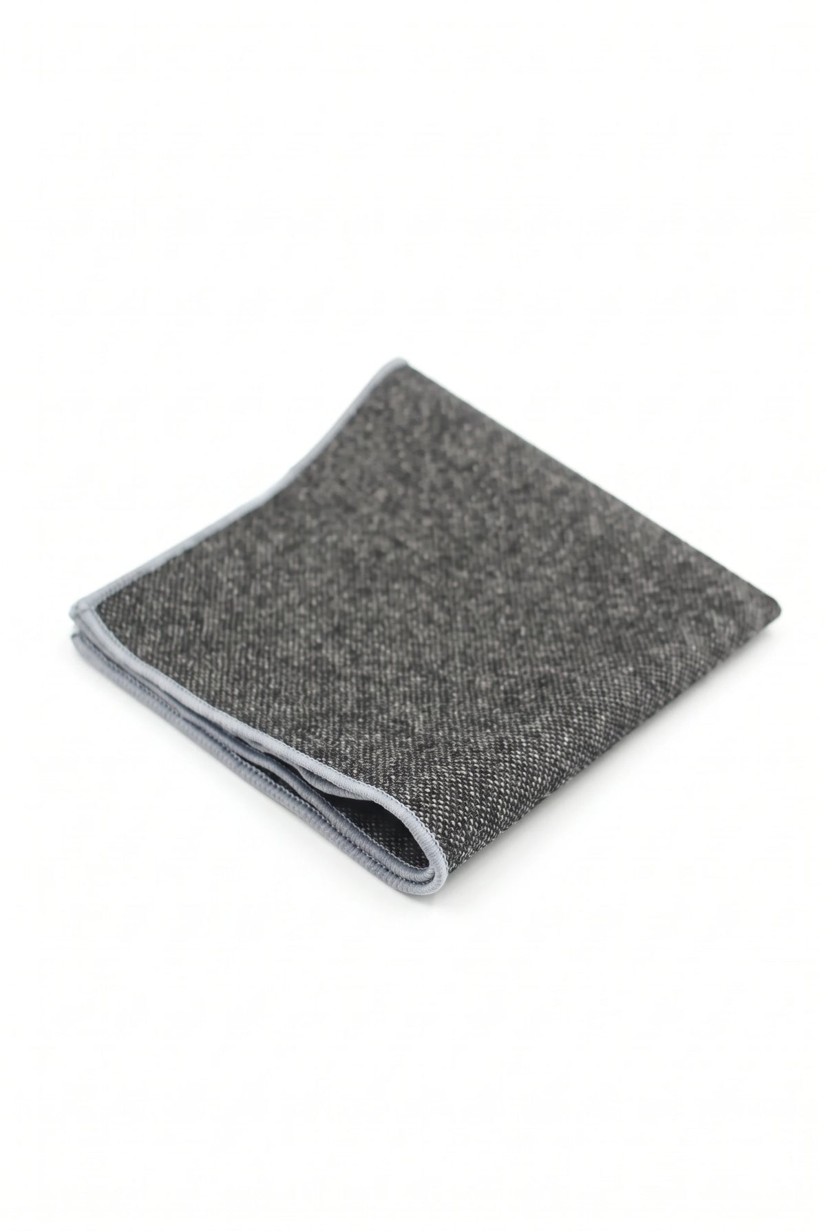 Donkergrijze tweed pochet voor heren