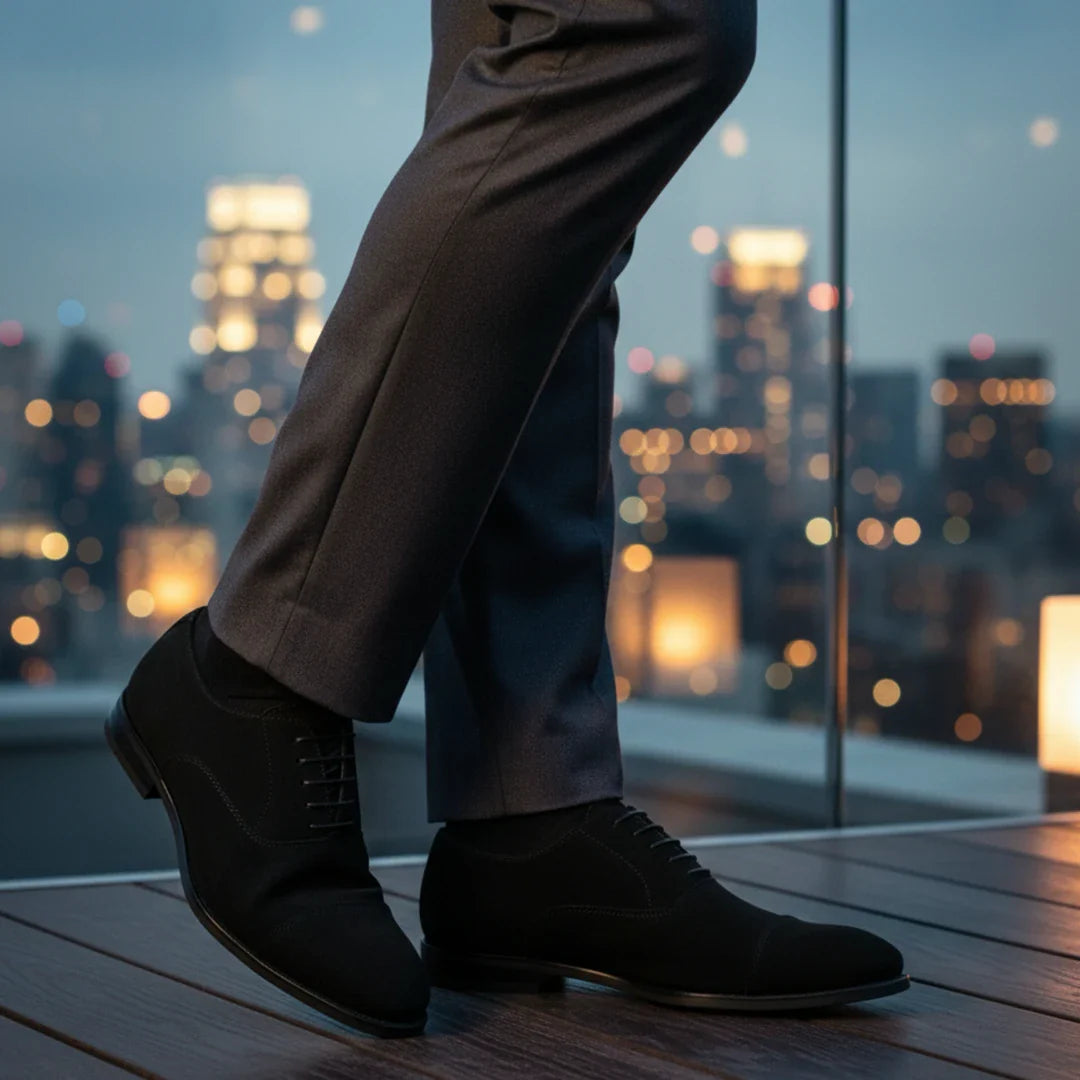 Heren Oxford veterschoenen van imitatiesuède