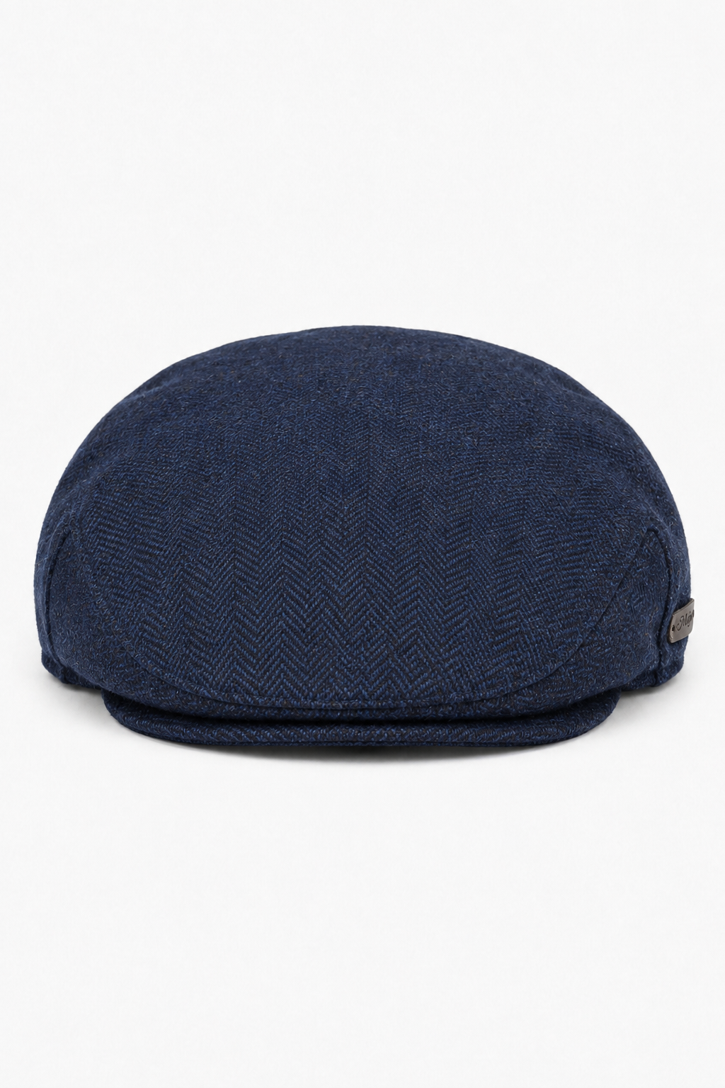 Heren platte pet wol visgraat marineblauw tweed klassiek jaren 20 unisex Del Boy