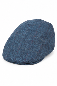 Heren Grandad Baker platte blauwe pet 8-panel tweed vintage klassieke smart casual jaren 20
