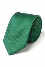 Groene, smalle herenstropdas van 6 cm