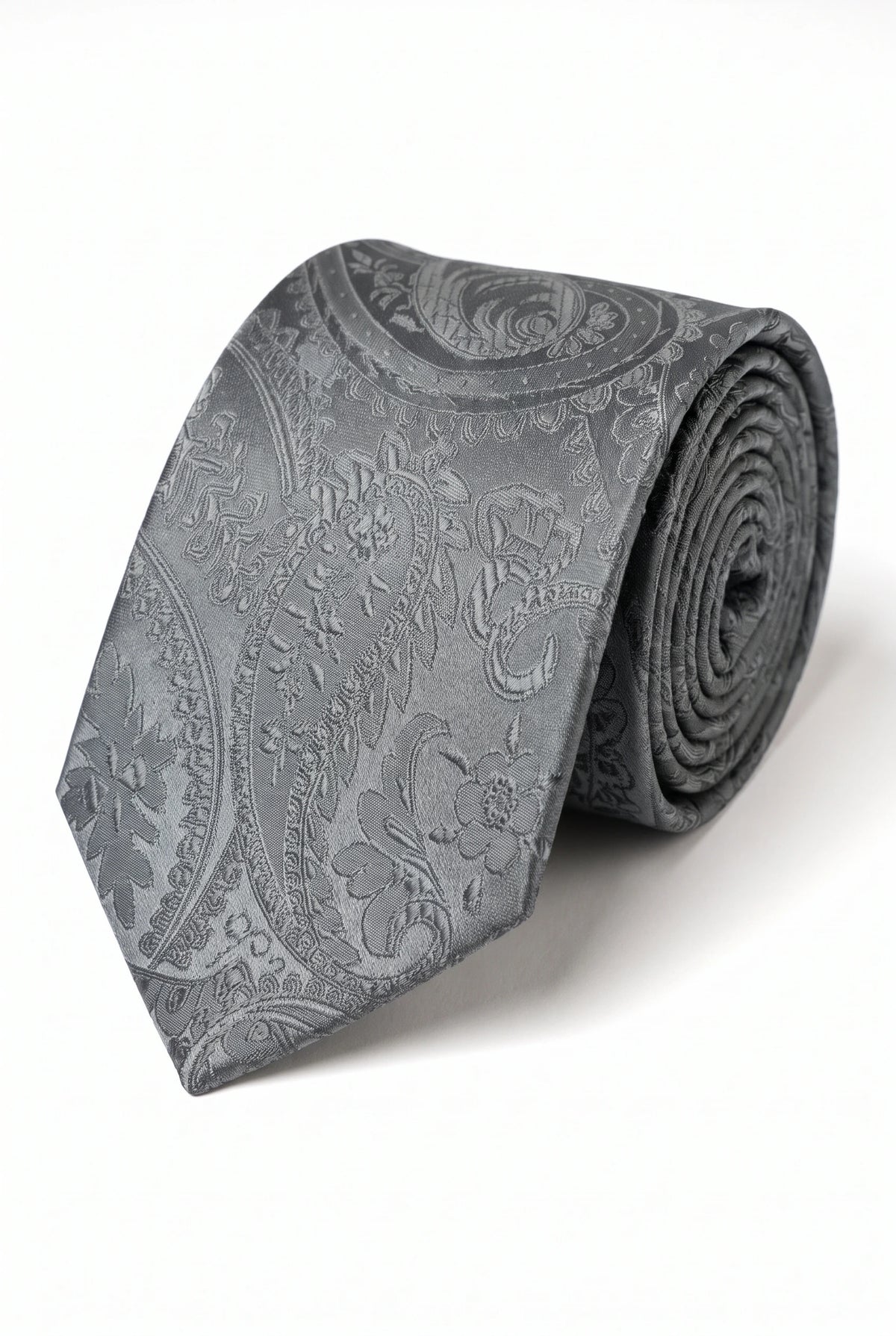 Cadeauset met grijze paisley stropdas voor heren