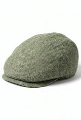 Groene platte pet voor heren van wolmix