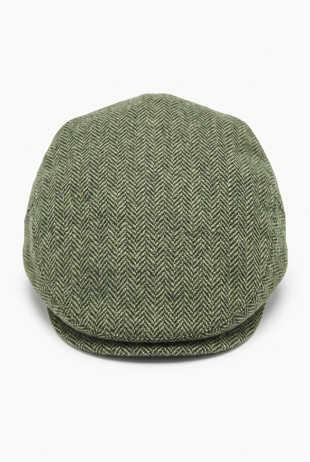 Groene platte pet voor heren van wolmix