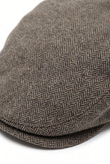 Khaki platte pet voor heren