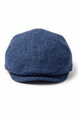 Klassieke platte pet voor heren in marineblauw