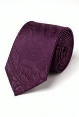 Cadeauset met lila paisley stropdas voor heren
