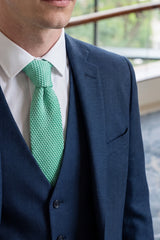 Mintgroene gebreide stropdas voor heren