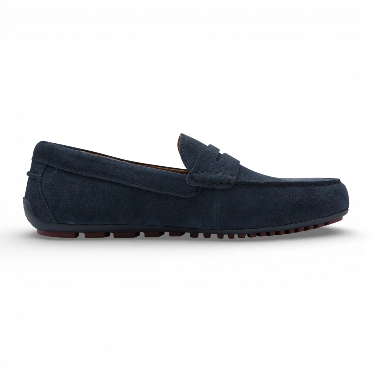 Marineblauwe suède mocassin loafers voor heren