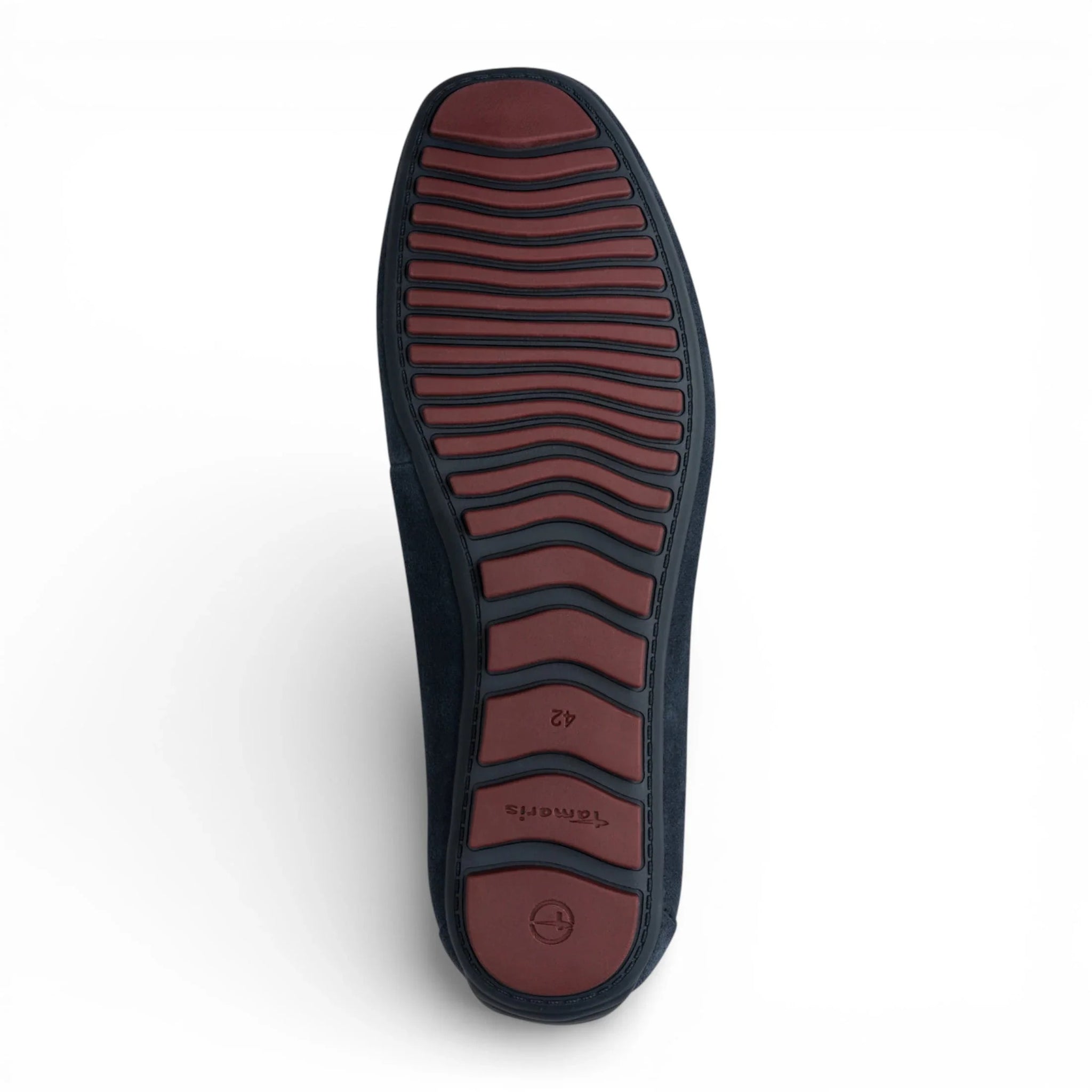 Marineblauwe suède mocassin loafers voor heren