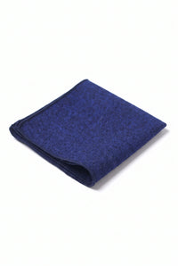 Herenpochet van marineblauwe tweedwolmix
