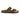Olijfgroene leren instapslippers voor heren met voetbed.