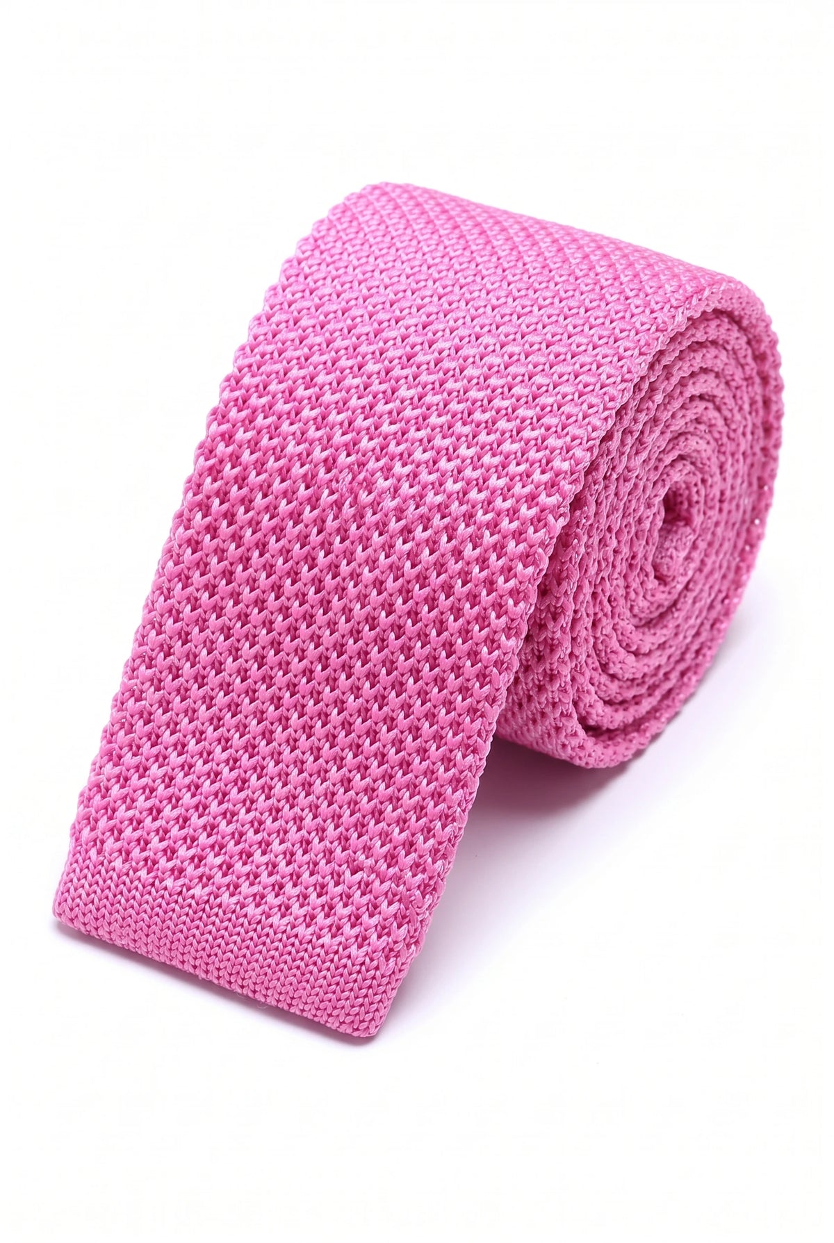 Roze gebreide stropdas voor heren
