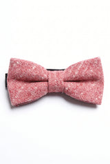 Roze tweed vlinderdas voor heren