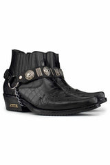 Mens Real Leather Cowboy Boots with Cuban Heel