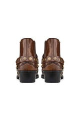 Mens Real Leather Cowboy Boots with Cuban Heel