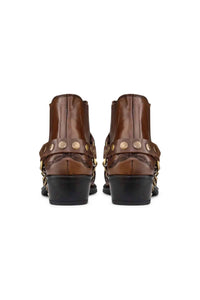 Mens Real Leather Cowboy Boots with Cuban Heel