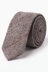 Rode stropdas van wollen tweed voor heren