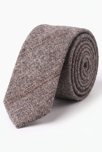 Rode stropdas van wollen tweed voor heren