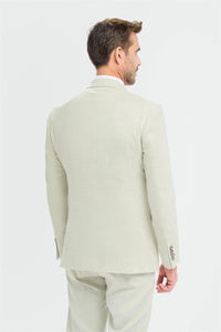 Heren Sage Green Tailored Fit Blazer
