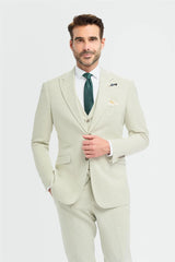 Heren Sage Green Tailored Fit Blazer