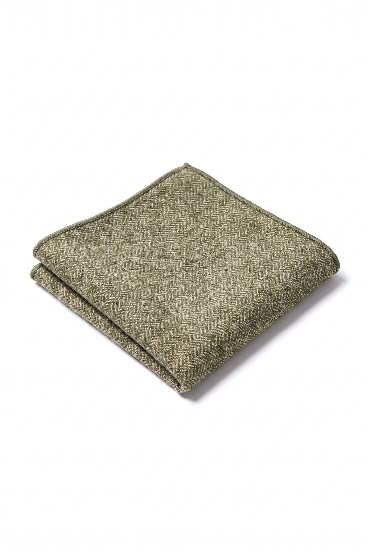 Herenpochet van saliegroene tweedwolmix
