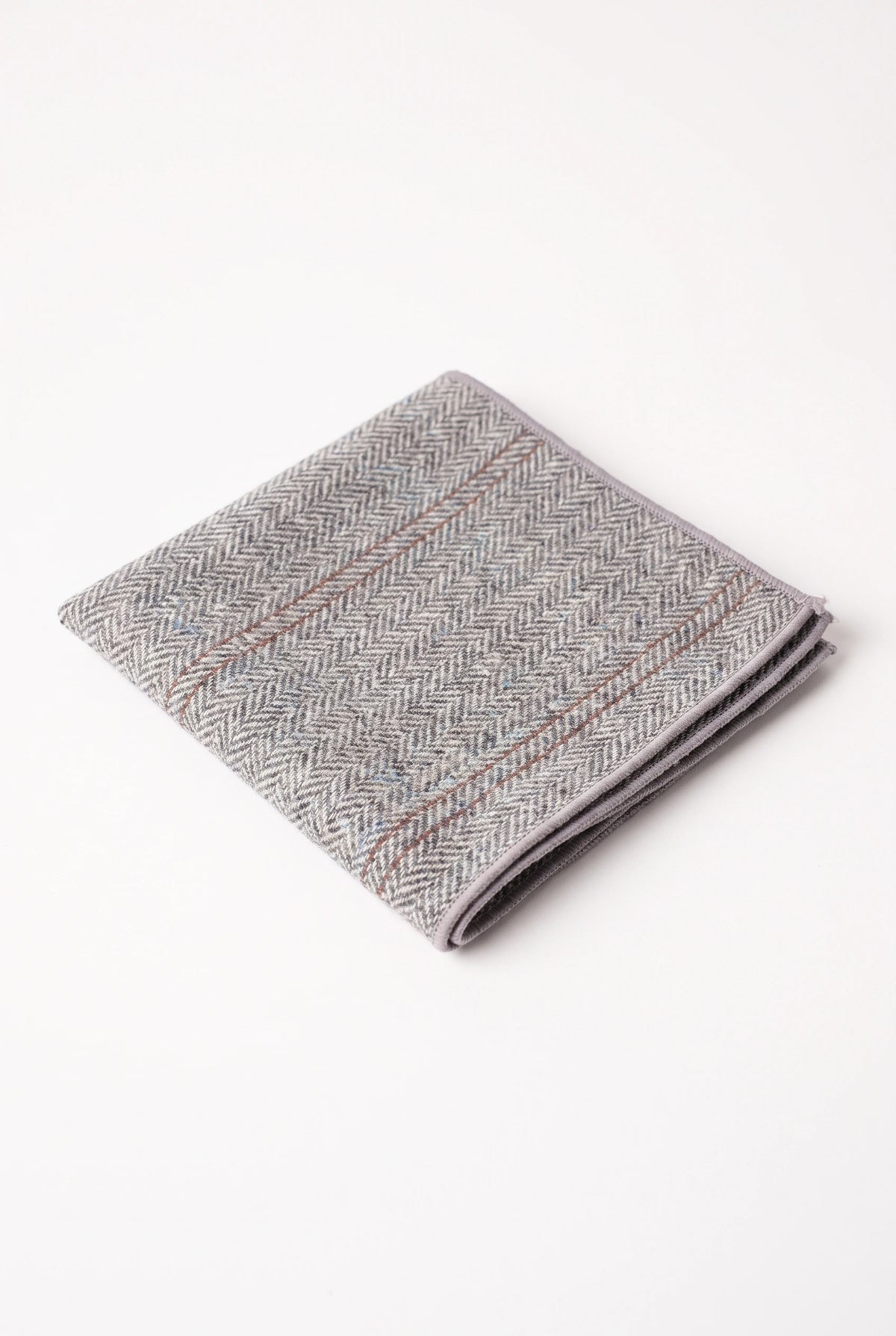 Herenpochet van zilverkleurige tweed