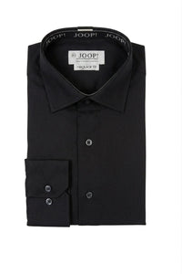 Slim fit overhemd met lange mouwen en knoopsluiting voor heren - Zwart