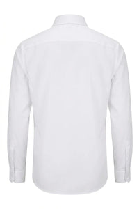 Slim fit overhemd met lange mouwen en knoopsluiting voor heren - wit