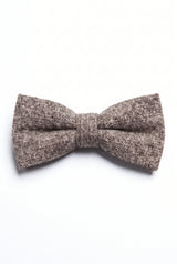 Taupekleurige tweed vlinderdas voor heren