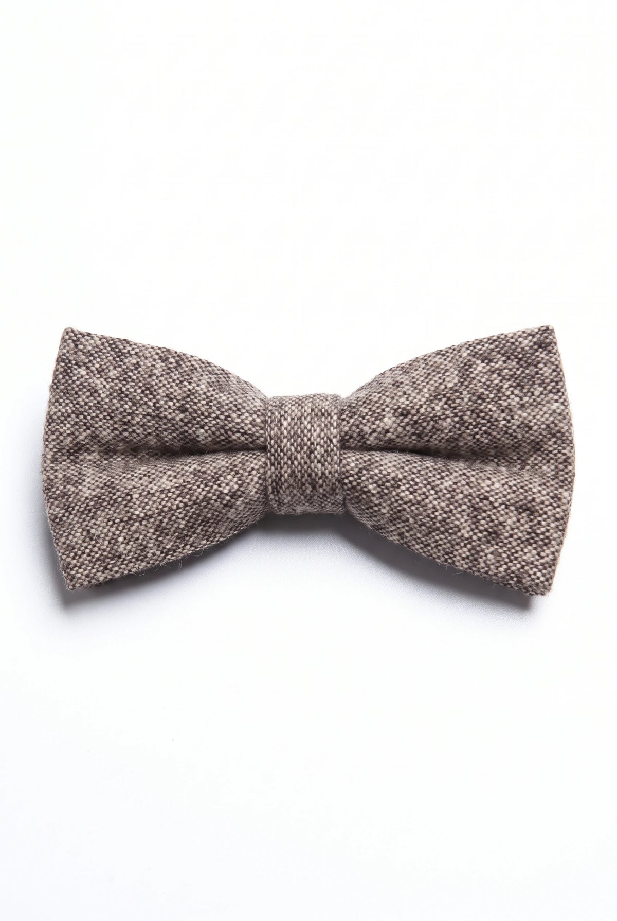 Taupekleurige tweed vlinderdas voor heren