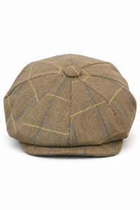 Peaky Blinders pet met tweed ruitjesmotief voor heren