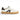 Witte leren sneakers voor heren met zwarte strepen