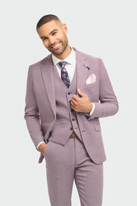 Miami - Roze slim fit zomerblazer voor heren