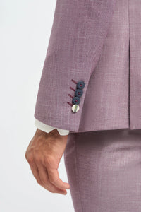 Miami - Roze slim fit zomerblazer voor heren