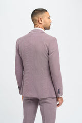 Miami - Roze slim fit zomerblazer voor heren
